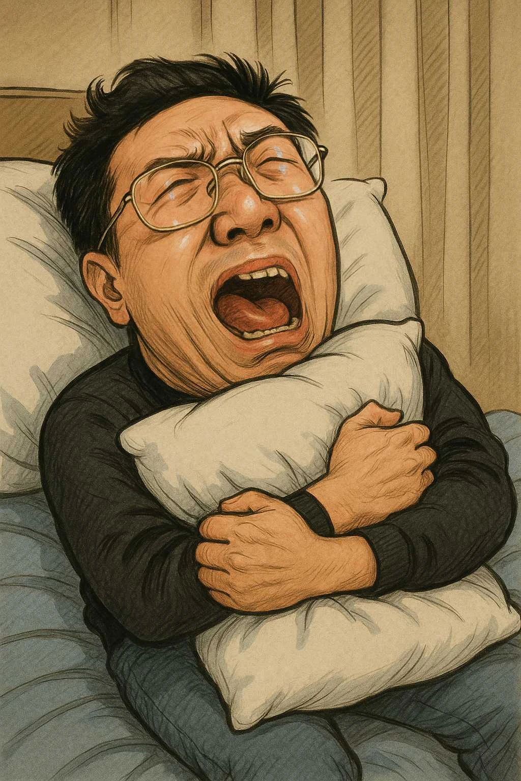 Me dry squirming. Illustration by ChatGPT